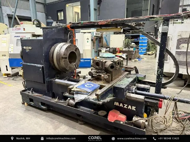Used MAZAK POWERMASTER CNC Turning Centers Flat Bed for sale - overall front view