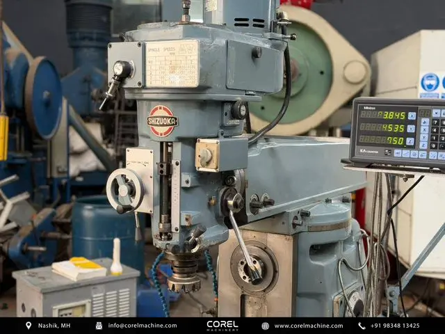 Used Shizouka VHR-G Universal Milling Machine for sale - XYZ axis DRO display panel