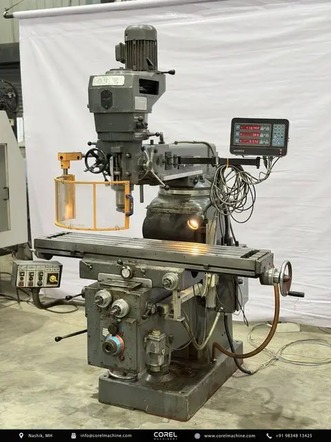 Used AJAX AJT4 Milling Machines M1TR Turret Mills for sale - Front view showing 1372 x 279 mm table