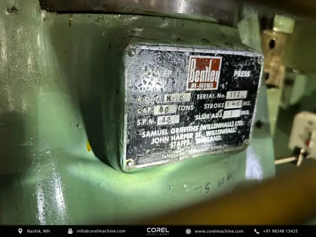 Used BENTLEY M-80 VERTICAL POWER PRESS — photo 18