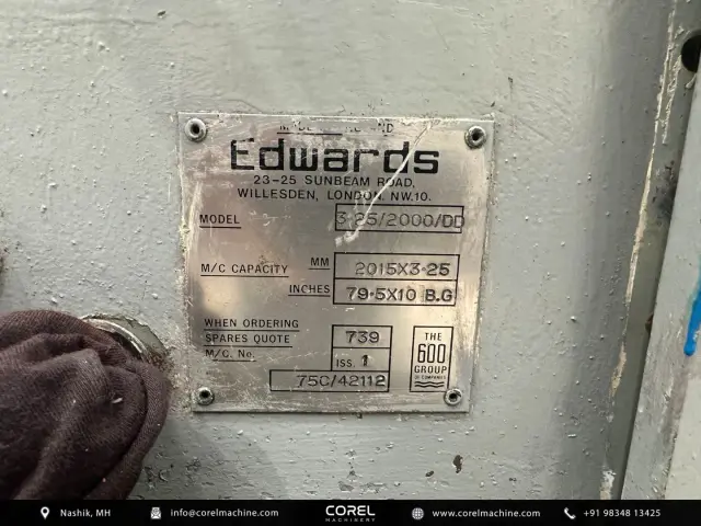 Used EDWARDS 2015 x 3.25 MM SHEERING MACHINE — photo 4
