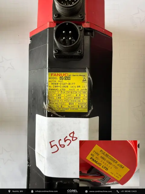 Used FANUC A06B-0127-B177 AC SERVO MOTOR — Motors — view 1