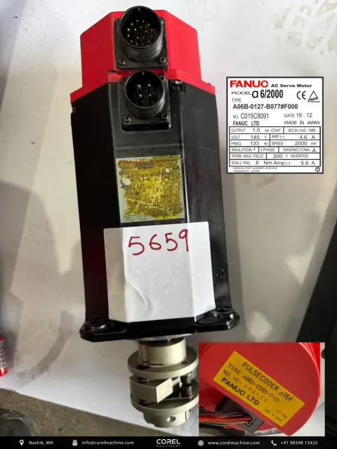Used FANUC A06B-0127-B177 AC SERVO MOTOR — Motors — view 1