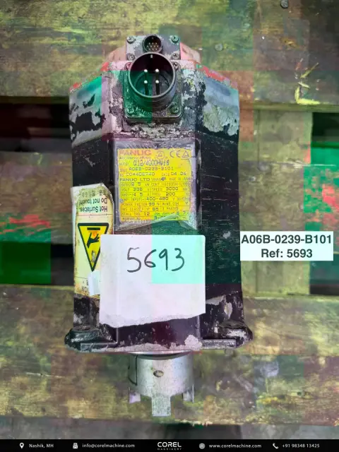 Used FANUC A06B-0239-B101 AC SERVO MOTOR — Motors — view 1