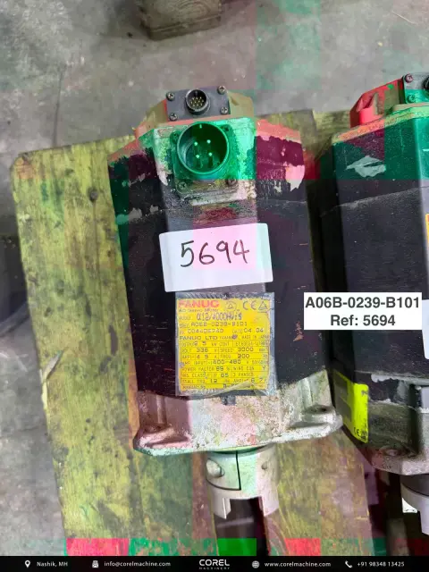 Used FANUC A06B-0239-B101 AC SERVO MOTOR — Motors — view 1