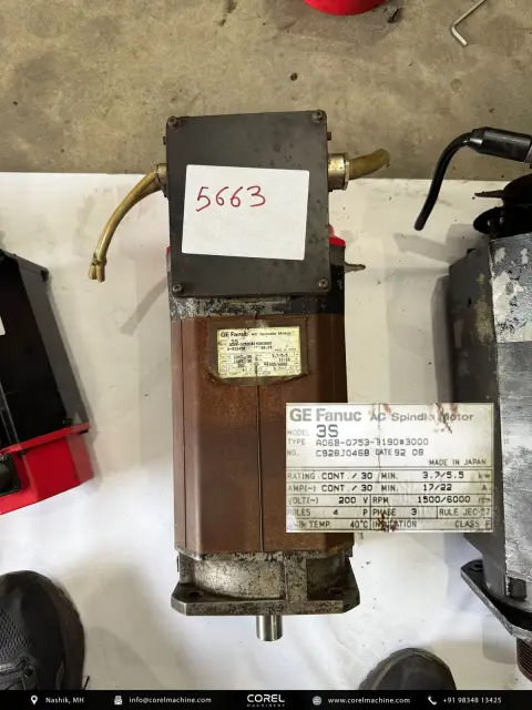 Used FANUC A06B-0753-B190#3000 AC SERVO MOTOR — Motors — view 1