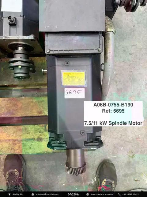 Used FANUC A06B-0755-B190 AC SPINDLE MOTOR — Motors — view 1
