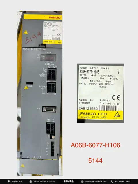 Used FANUC A06B-6077-H106 — Spares — view 1