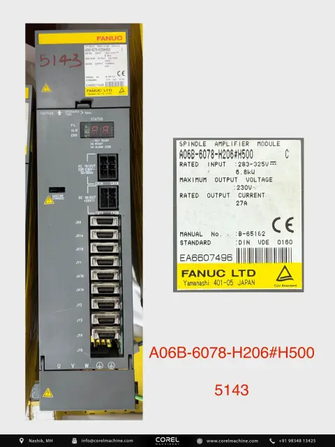 Used FANUC A06B-6078-H206#H500 — Spares — view 1