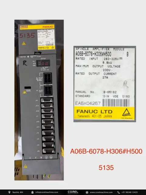 Used FANUC A06B-6078-H306#H500 — Spares — view 1