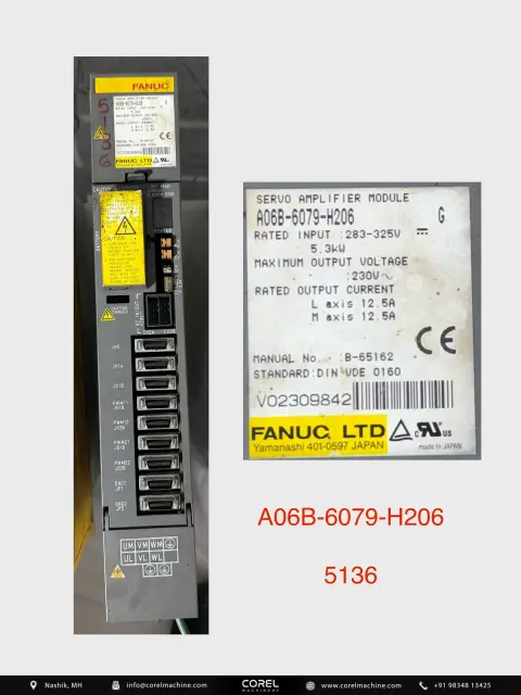 Used FANUC A06B-6079-H206 — Spares — view 1