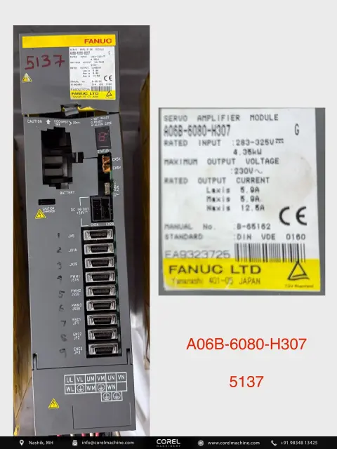 Used FANUC A06B-6080-H307 — Spares — view 1
