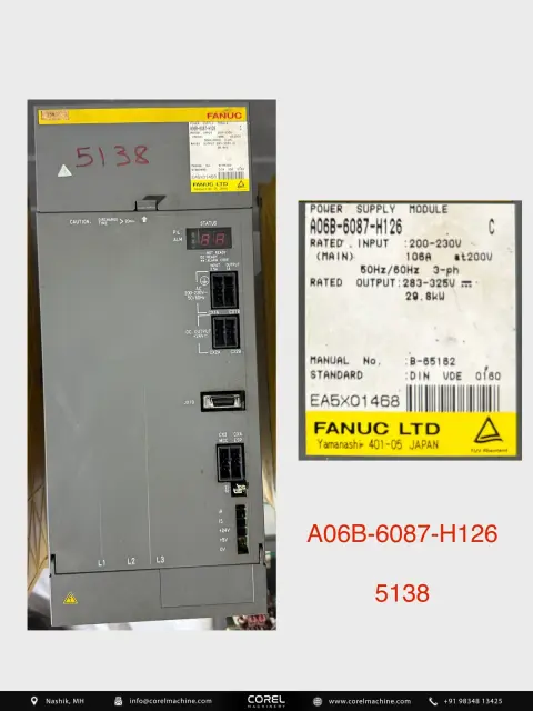 Used FANUC A06B-6087-H126 — Spares — view 1