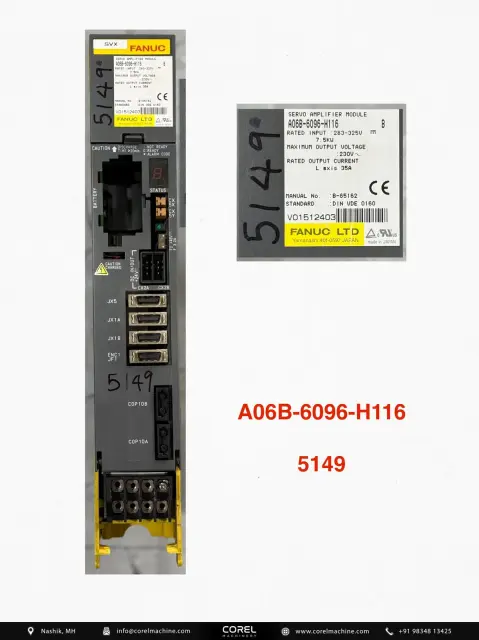 Used FANUC A06B-6096-H116 — Spares — view 1