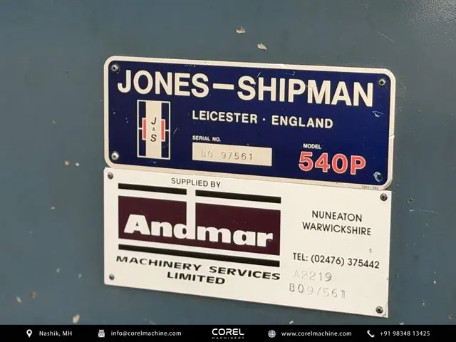 Used JONES & SHIPMAN 540P Surface Grinders Horizontal Reciprocating for sale - spindle head assembly