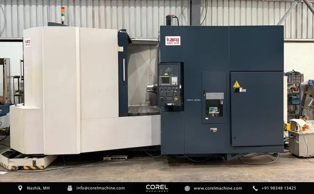 Used KAFO HMC 630 Horizontal Machining Centers (HMC) for sale - rear service and cabinet view