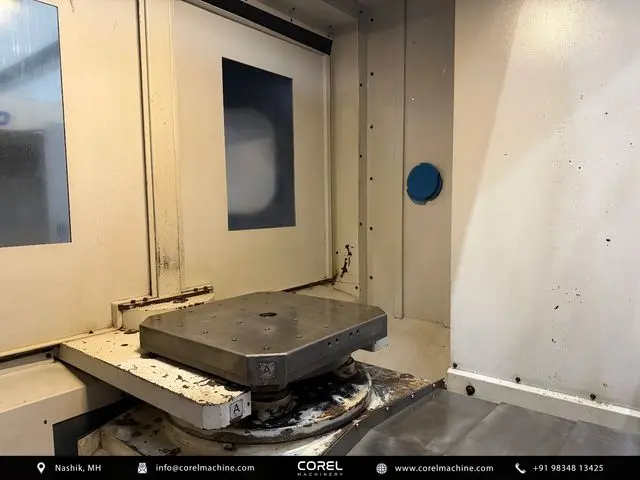 Used KAFO HMC 630 Horizontal Machining Centers (HMC) for sale - work envelope and table close-up