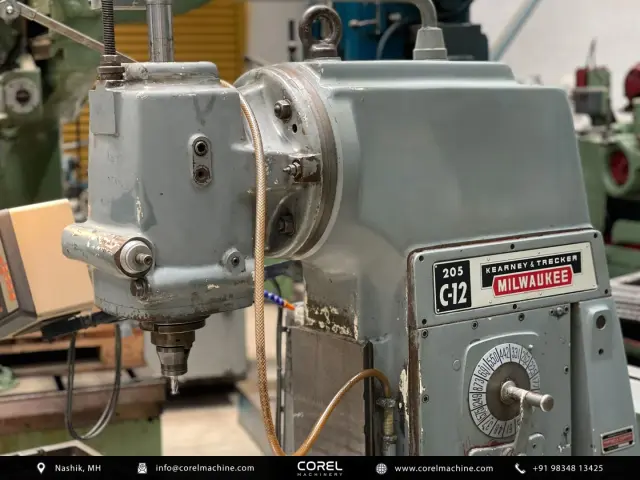 Used KEARNEY & TRECKER MILLWAUKEE 205 C 12 VERTICAL MILLING MACHINE — photo 4