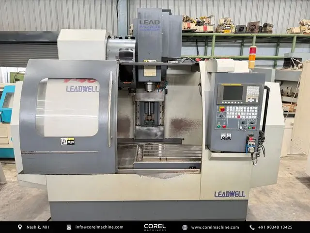 Used LEADWELL V40 Vertical Machining Centers (VMC) 4-Axis for sale - overall front view