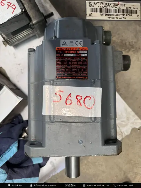 Used MITSUBISHI HA100NC-S AC SERVO MOTOR — Motors — view 1