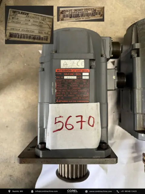 Used MITSUBISHI HA43NC-SD5 AC SERVO MOTOR — Motors — view 1