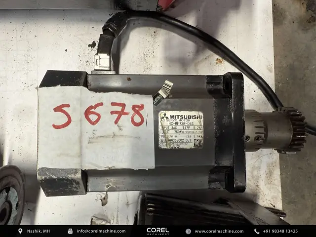 Used MITSUBISHI HC-MF73K-D53 AC SERVO MOTOR — Motors — view 1