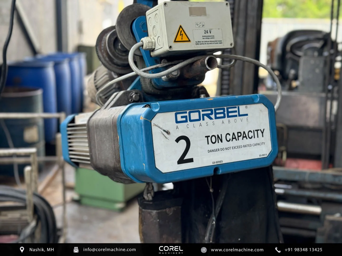 2 TON GORBEL GS ELECTRIC CHAIN HOIST (with Trolley)