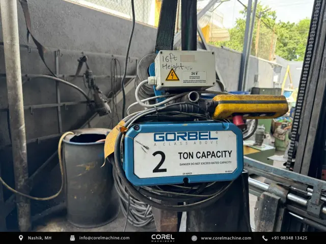 Used 2 TON GORBEL GS ELECTRIC CHAIN HOIST (with Trolley) — photo 5