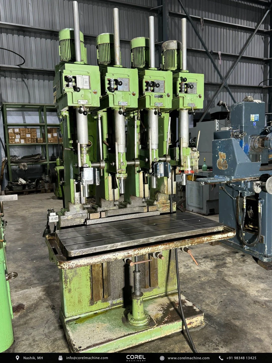 POLLARD 150A/4 FOUR SPINDLE IN LINE DRILL