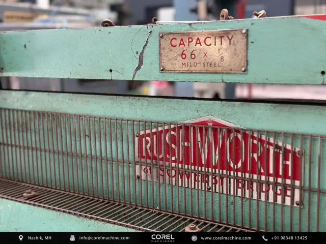 Used RUSHWORTH 6’6″ x 1/8″ SHEERING MACHINE — photo 2