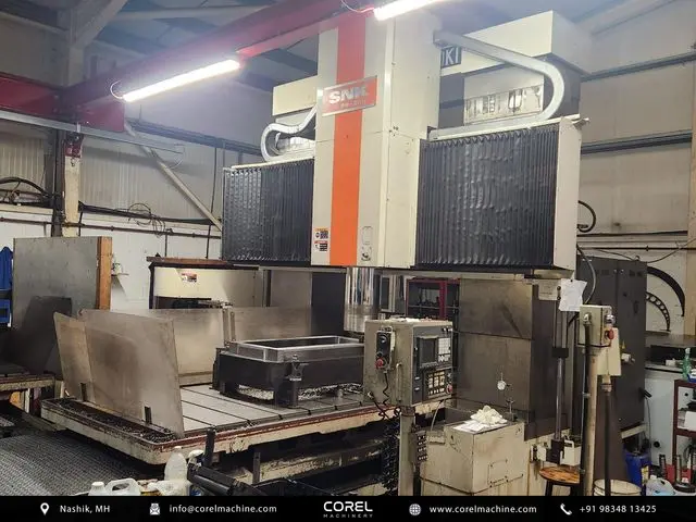 Used SNK RB-2NM Vertical Machining Centers (VMC) Double Column for sale - rear enclosure and motor housing